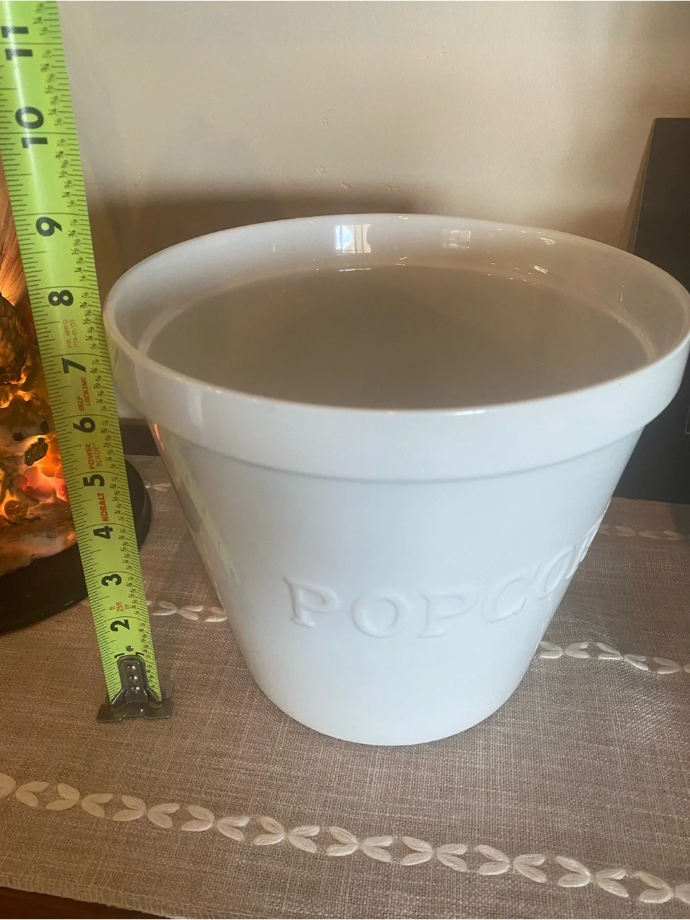 Better Homes And Gardens White Ceramic Popcorn Bowl